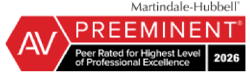 Martindale-Hubbell | AV Preeminent | Peer Rated for Highest Level of Professional Excellence 2026